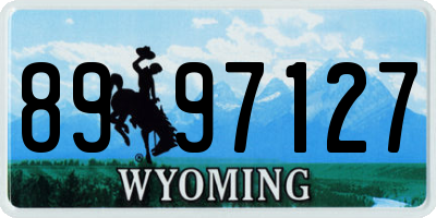 WY license plate 8997127