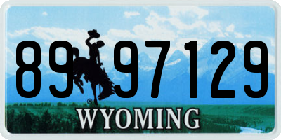 WY license plate 8997129