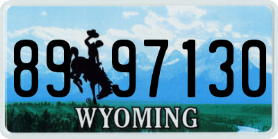 WY license plate 8997130