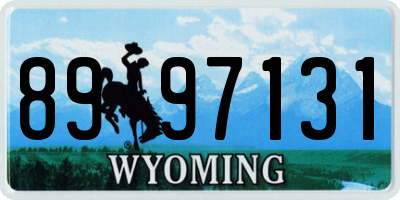 WY license plate 8997131