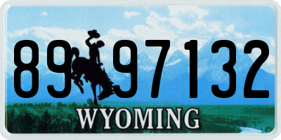 WY license plate 8997132