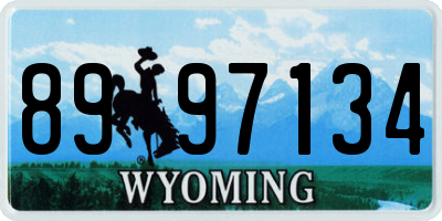 WY license plate 8997134