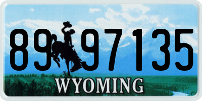WY license plate 8997135