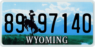 WY license plate 8997140
