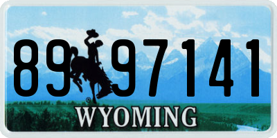 WY license plate 8997141