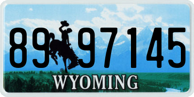 WY license plate 8997145
