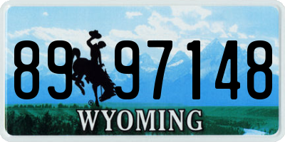 WY license plate 8997148