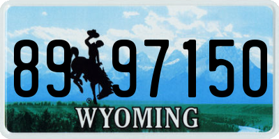 WY license plate 8997150