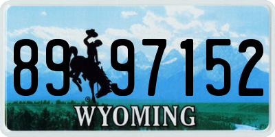 WY license plate 8997152