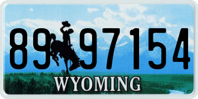 WY license plate 8997154