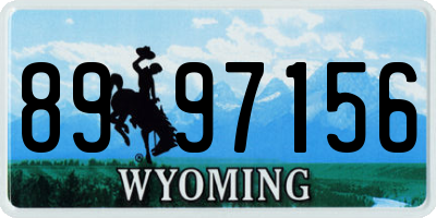 WY license plate 8997156