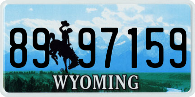 WY license plate 8997159