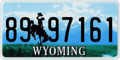 WY license plate 8997161