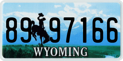 WY license plate 8997166