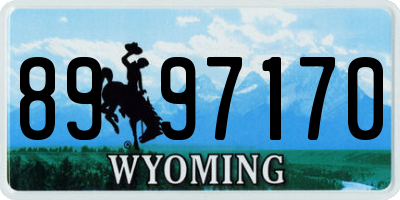 WY license plate 8997170