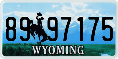 WY license plate 8997175