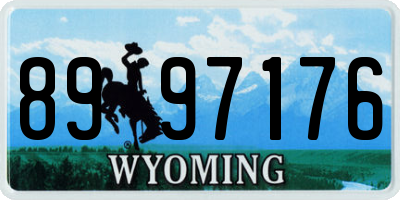WY license plate 8997176