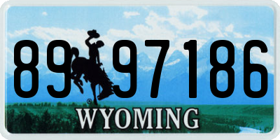 WY license plate 8997186