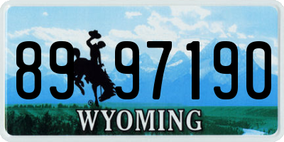 WY license plate 8997190
