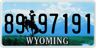 WY license plate 8997191
