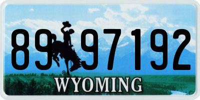 WY license plate 8997192