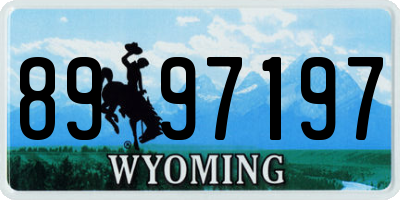 WY license plate 8997197