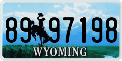 WY license plate 8997198