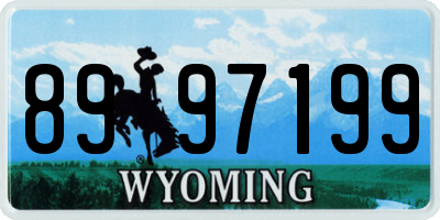 WY license plate 8997199