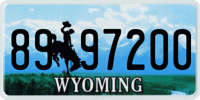 WY license plate 8997200