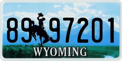 WY license plate 8997201