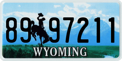 WY license plate 8997211