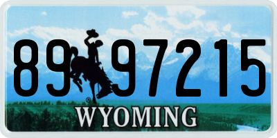WY license plate 8997215