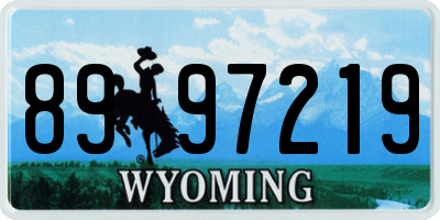 WY license plate 8997219