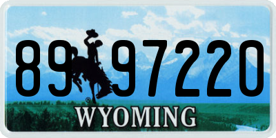WY license plate 8997220