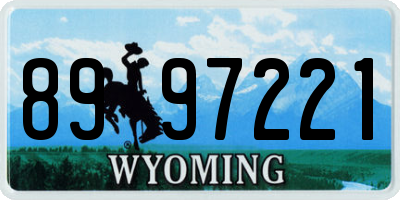 WY license plate 8997221