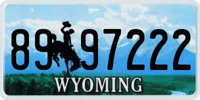 WY license plate 8997222