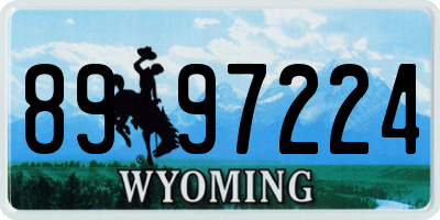 WY license plate 8997224