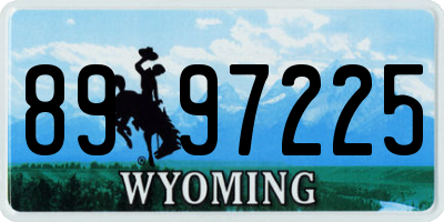 WY license plate 8997225