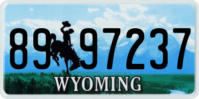 WY license plate 8997237