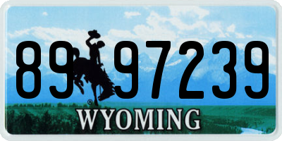 WY license plate 8997239