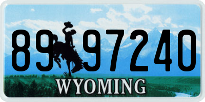 WY license plate 8997240