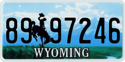 WY license plate 8997246