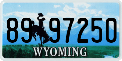 WY license plate 8997250