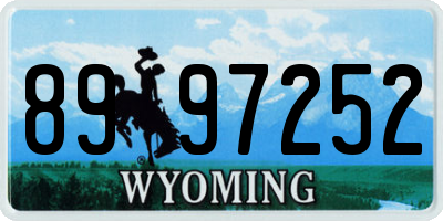 WY license plate 8997252