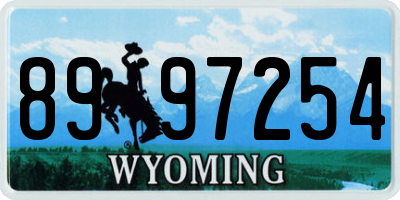 WY license plate 8997254
