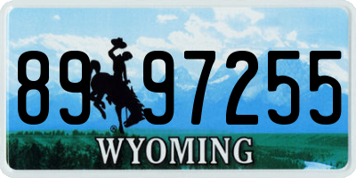 WY license plate 8997255