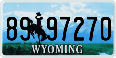 WY license plate 8997270