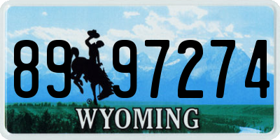 WY license plate 8997274