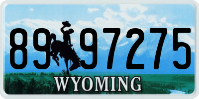 WY license plate 8997275