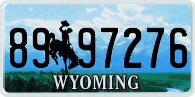 WY license plate 8997276